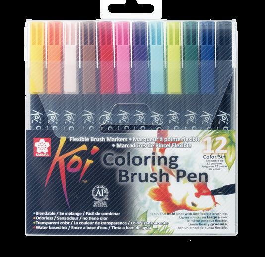 Conjunto de 12 Marcadores Sakura Koi Coloring Brush