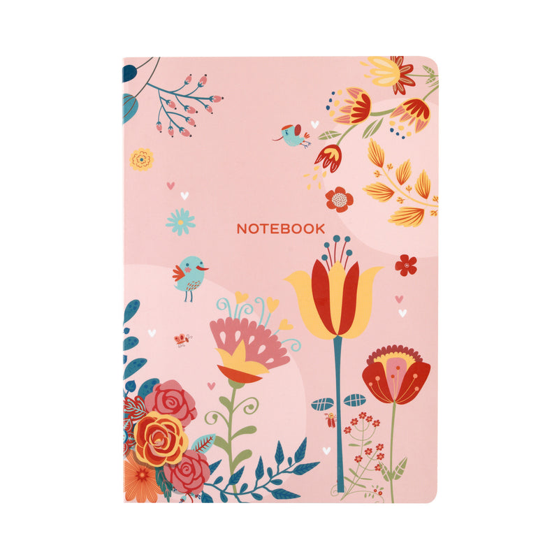 Caderno Gift A5 Capa Dura Dot 88 Folhas Flowers Note!