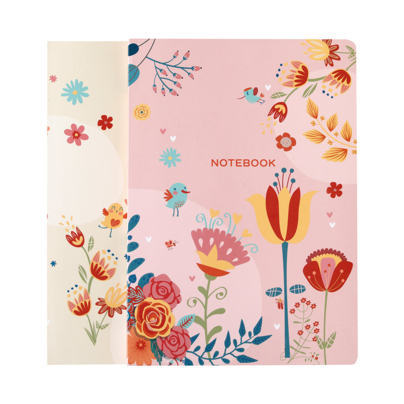 Caderno Gift A5 Capa Dura Dot 88 Folhas Flowers Note!
