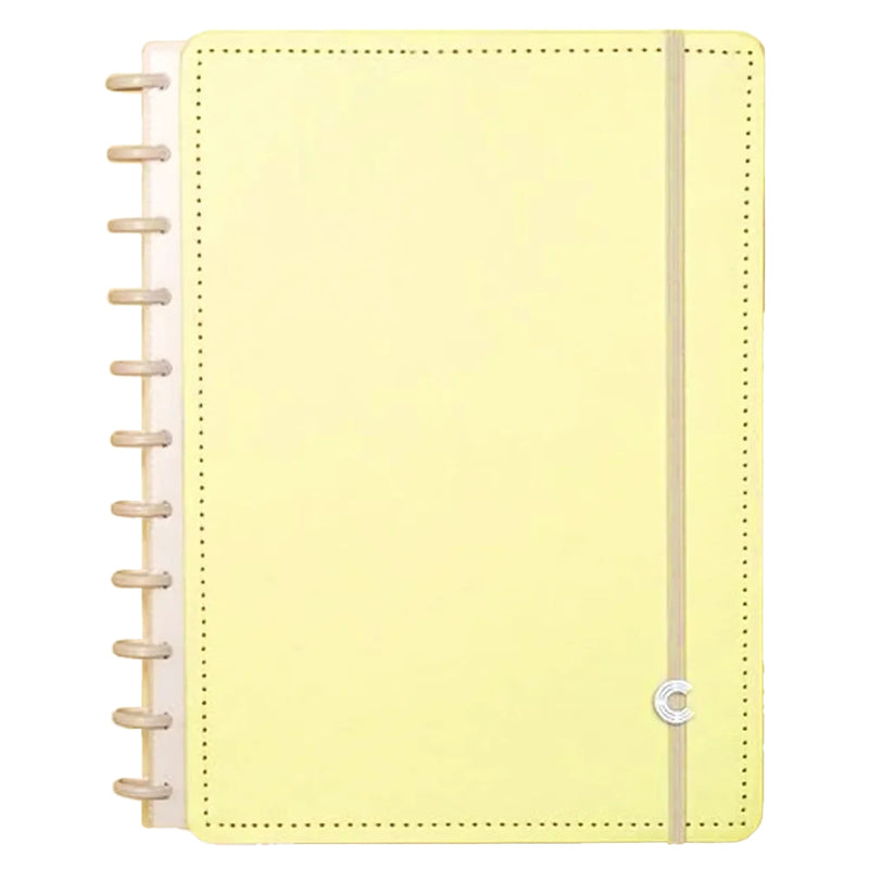 Caderno Grande Amarelo Pastel