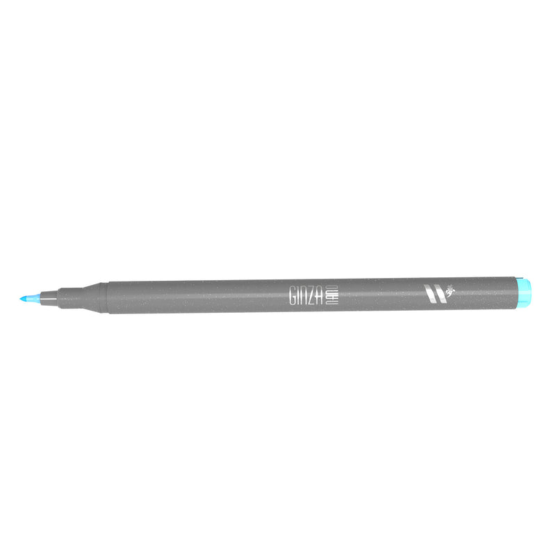 Marcador Ginza Nano Brush Pen Azul Ceu