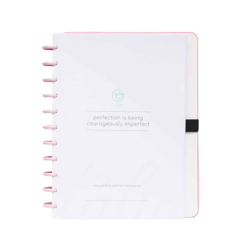 Caderno Smart com Elástico Espiral A4 Pautado Rosa