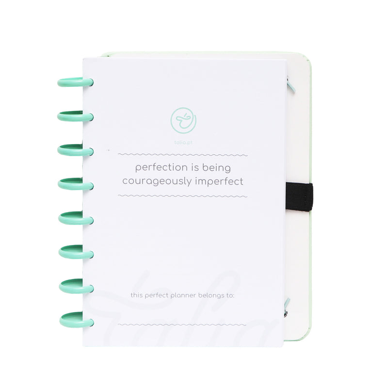 Caderno Smart com Elástico Espiral A5 Pautado Verde
