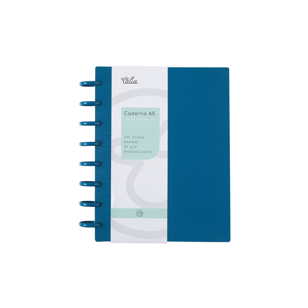 Caderno Smart A5 Pautado 100 folhas Azul Talia