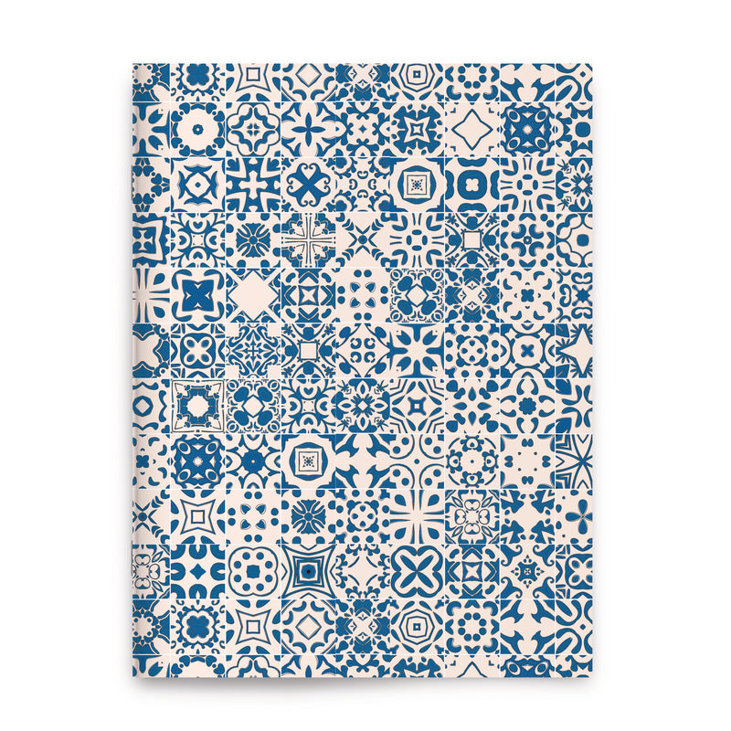 Caderno Agrafado A5 32 folhas Azulejo Português Azul