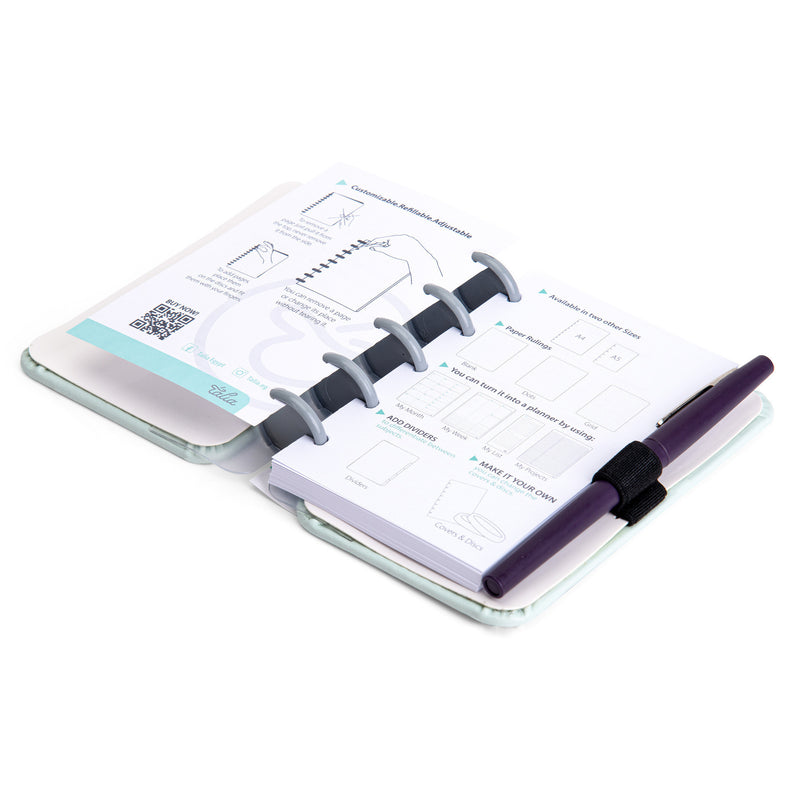 Caderno Smart Mini Pautado com Elástico 80 folhas Menta