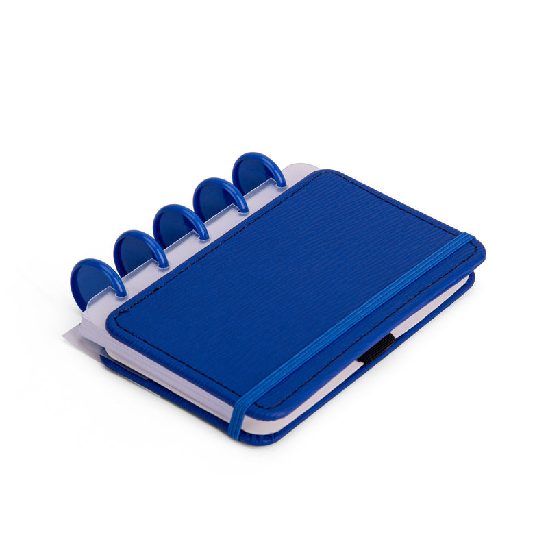 Caderno Smart Mini Pautado com Elástico 80 folhas Azul