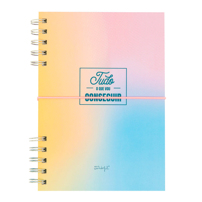 Caderno A5 Rosa - Tudo O Que Vou Conseguir