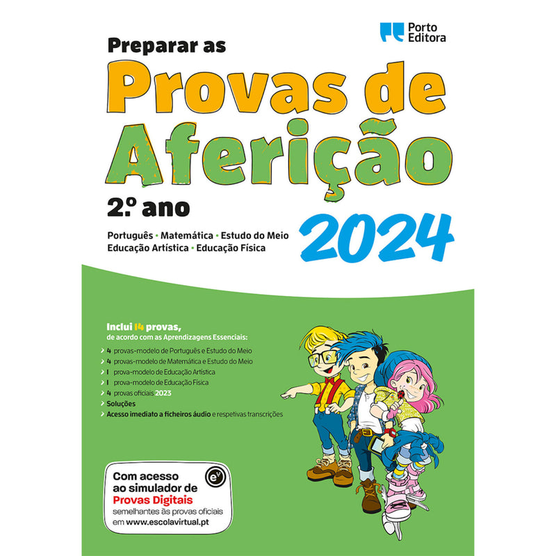 Preparar as Provas de Aferição 2024 - Português, Matemática, Estudo do Meio, Educação Artística e Educação Física - 2.º Ano