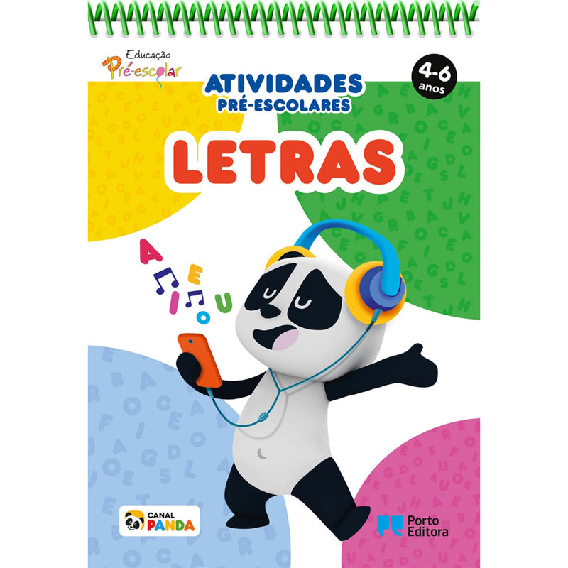 Bloco de Atividades Pré-Escolares Panda: Letras - 4-6 Anos