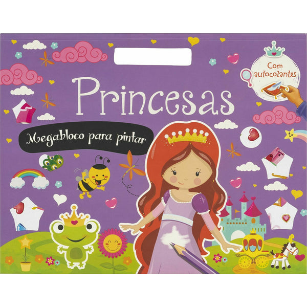 Princesas - Megabloco para Pintar com Autocolantes